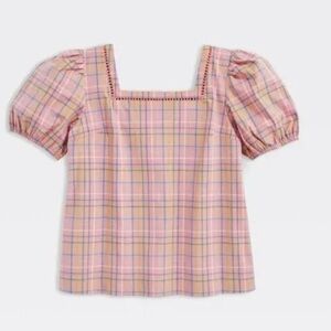 Vinyard Vines Girls  Puff Sleeve Top. Size Med 10-12